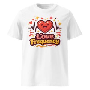 premium organic cotton t shirt ( love frequency.)