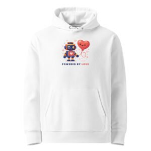 "Powered by love" Super Premium Heavyweight Organic Hoodie