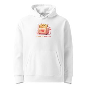 "Love is served" Super Premium Heavyweight Organic Hoodie