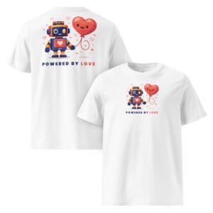 "Powered by love" Super Premium Double-Print T-Shirt