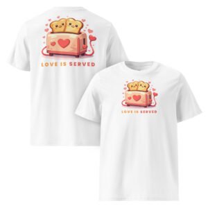 "Love is served" Super Premium Double-Print T-Shirt