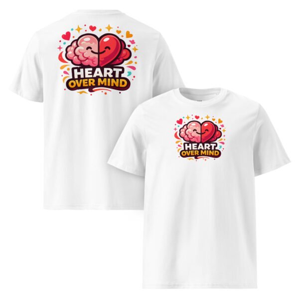 "Heart over mind" Super Premium Double-Print T-Shirt