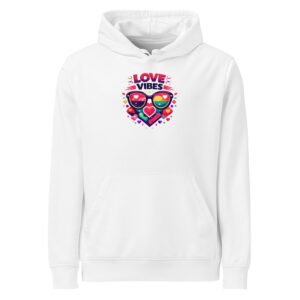 "Love vibes" Premium Midweight Organic Hoodie