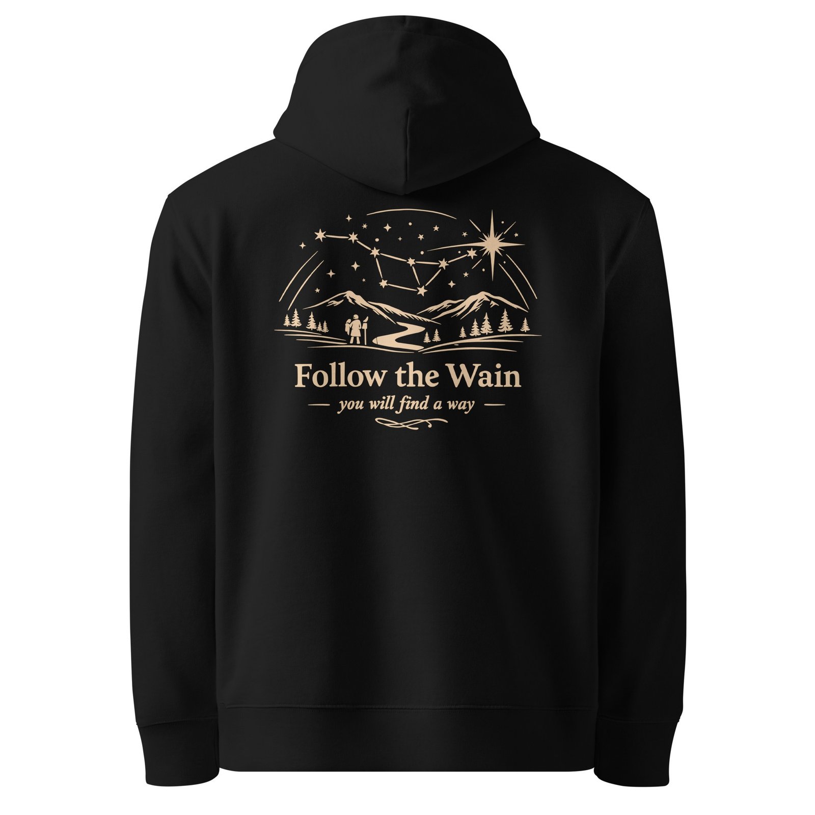 "Follow the Wain" Super Premium Heavyweight Organic Hoodie - Image 4