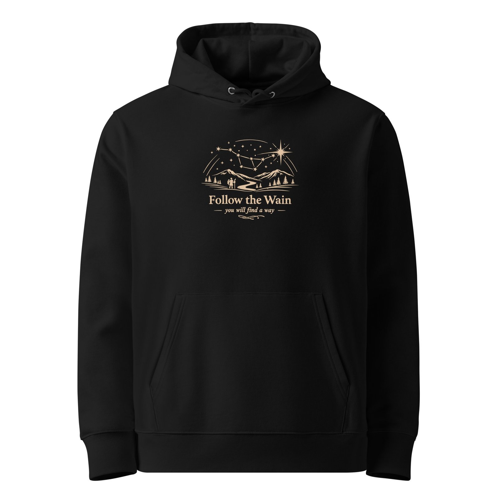 "Follow the Wain" Super Premium Heavyweight Organic Hoodie - Image 3