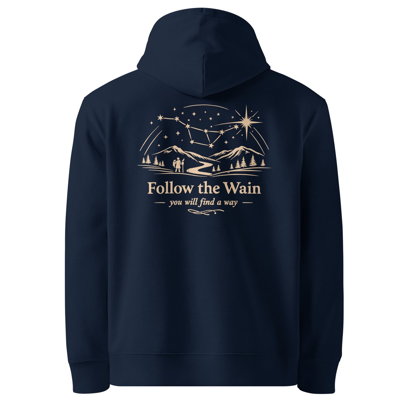 "Follow the Wain" Super Premium Heavyweight Organic Hoodie - Image 2