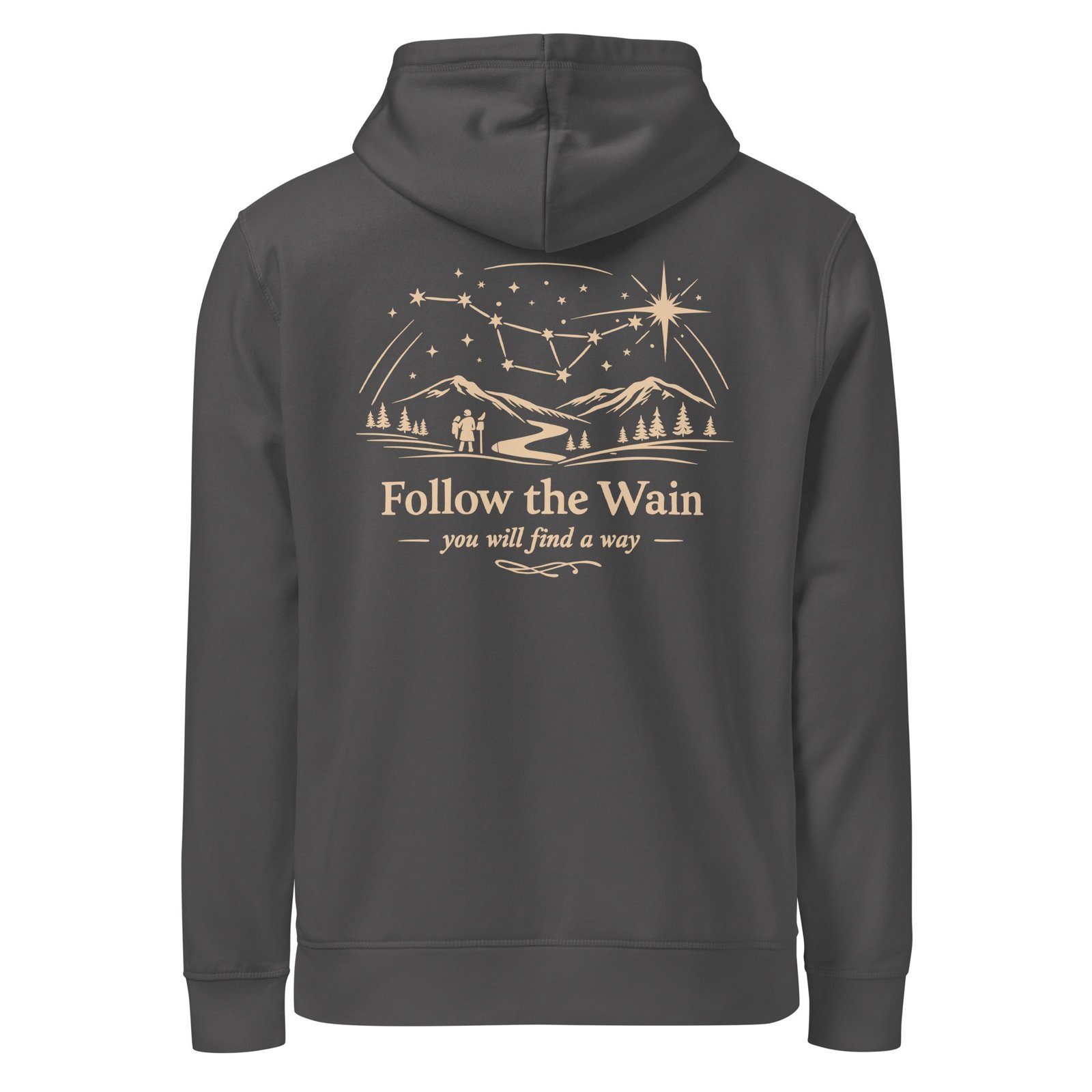 "Follow the Wain" Premium Midweight Organic Hoodie - Image 8