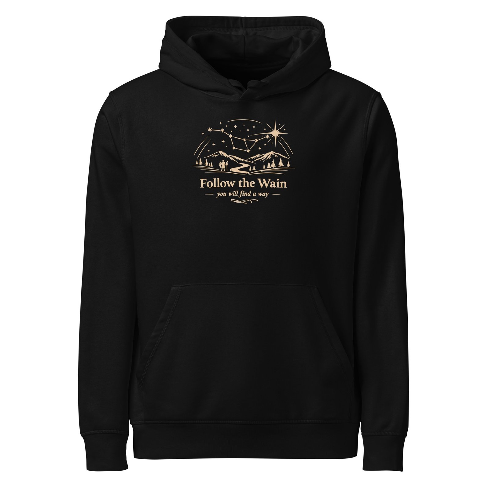 "Follow the Wain" Premium Midweight Organic Hoodie - Image 2