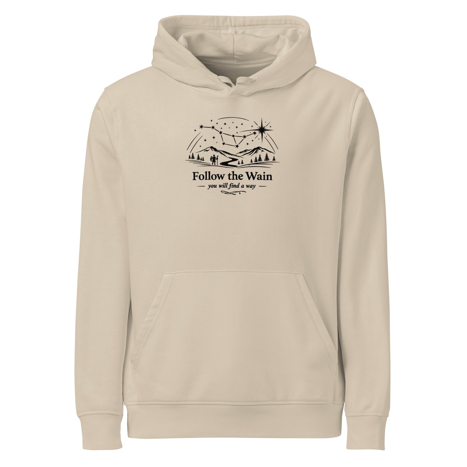 "Follow the Wain" Premium Midweight Organic Hoodie - Image 3