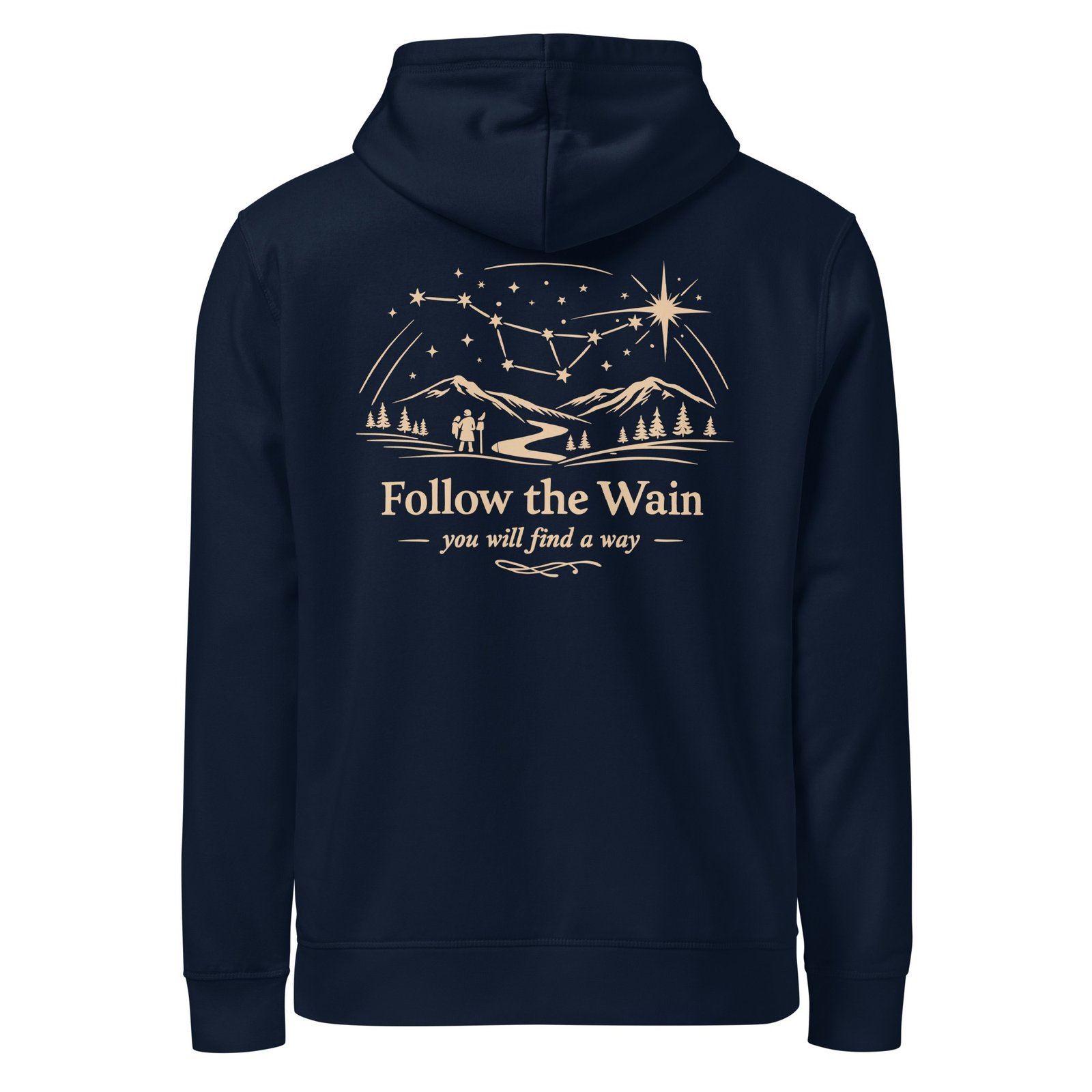 "Follow the Wain" Premium Midweight Organic Hoodie - Image 4