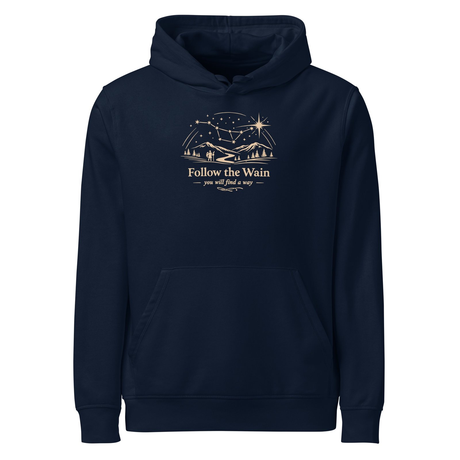 "Follow the Wain" Premium Midweight Organic Hoodie