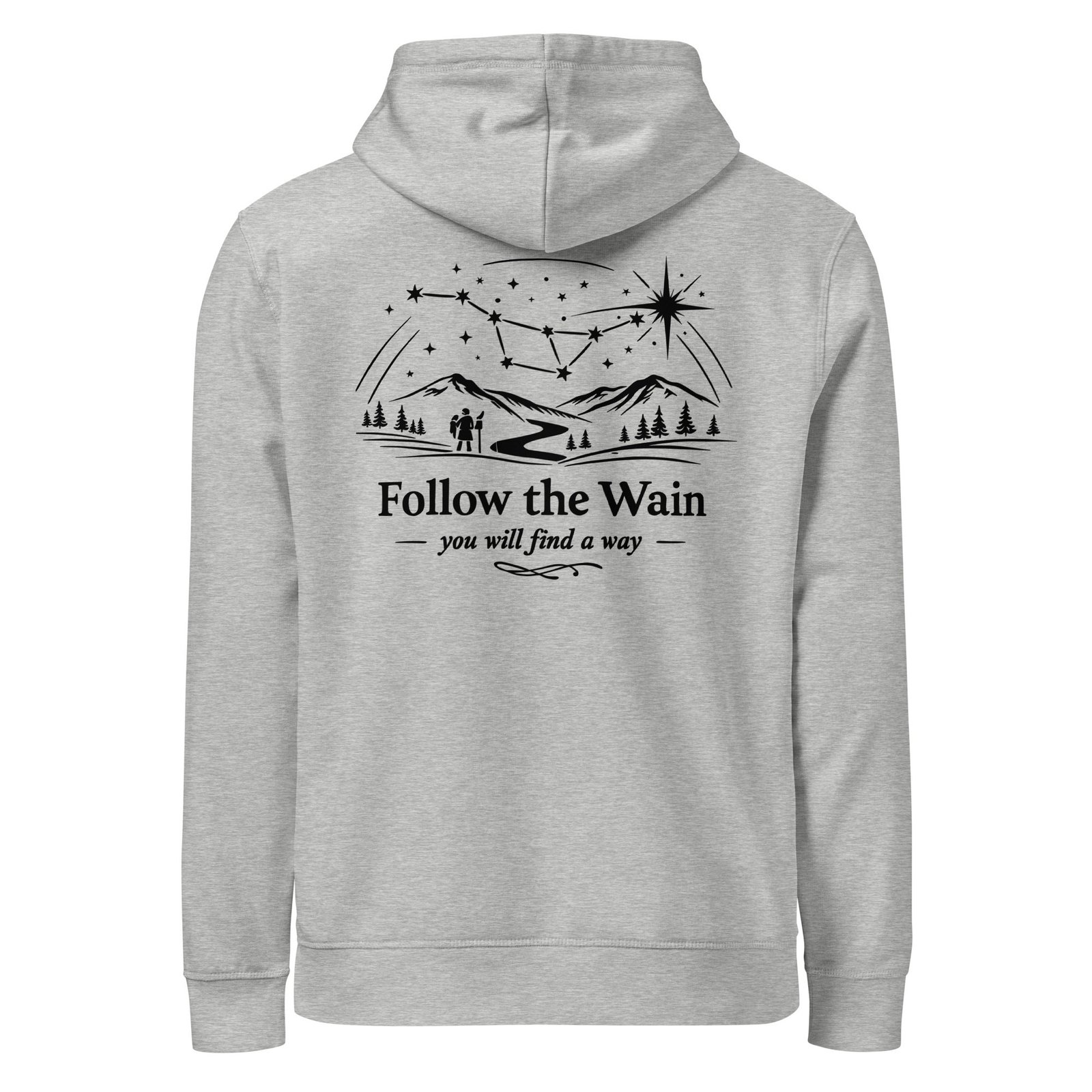 "Follow the Wain" Premium Midweight Organic Hoodie - Image 6
