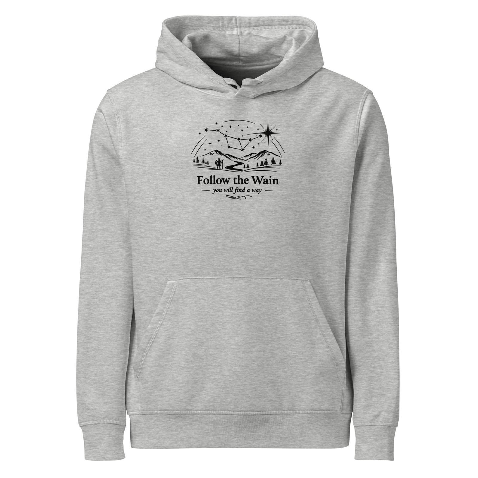 "Follow the Wain" Premium Midweight Organic Hoodie - Image 5