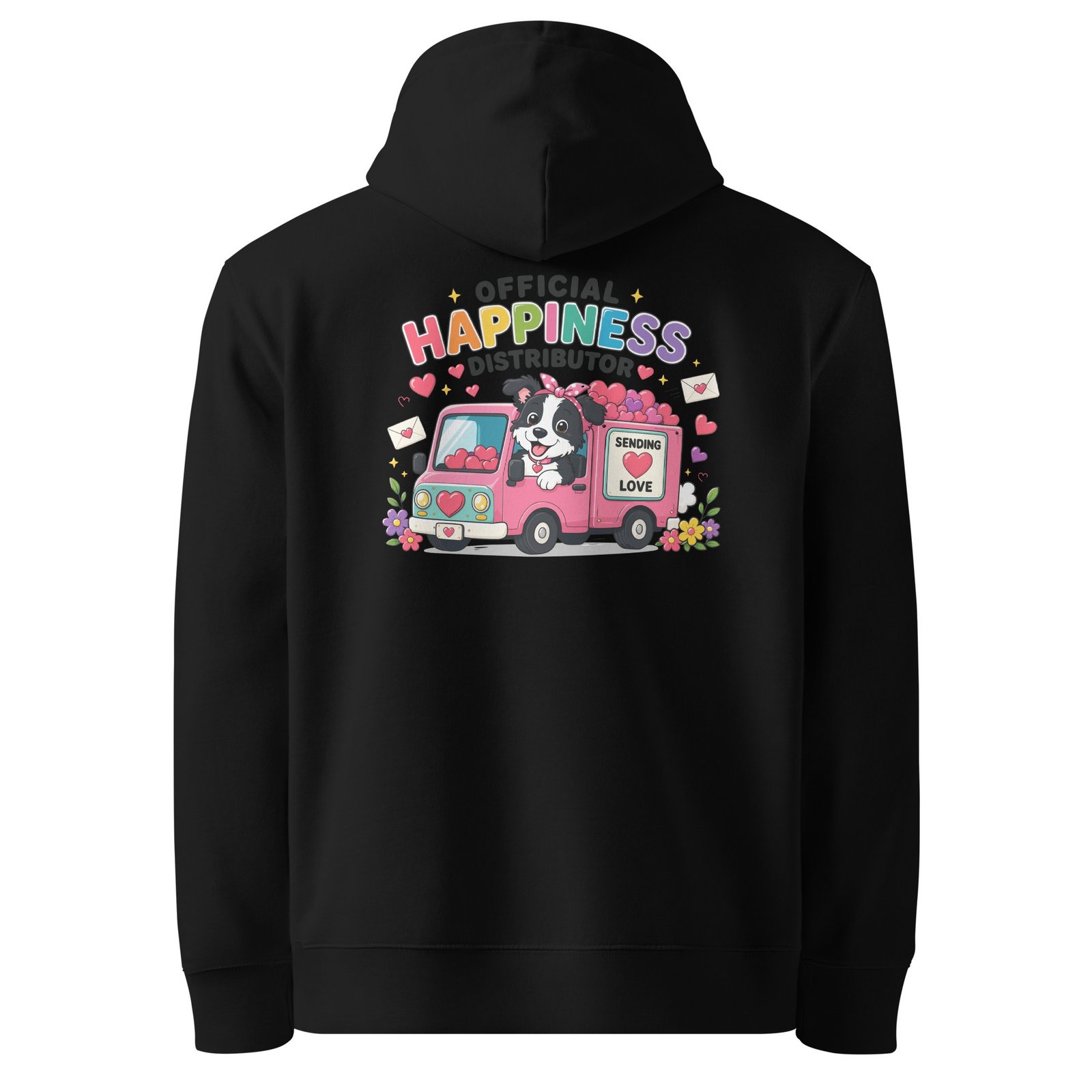 "Happiness Distributor" Super Premium Heavyweight Organic Hoodie - Image 3