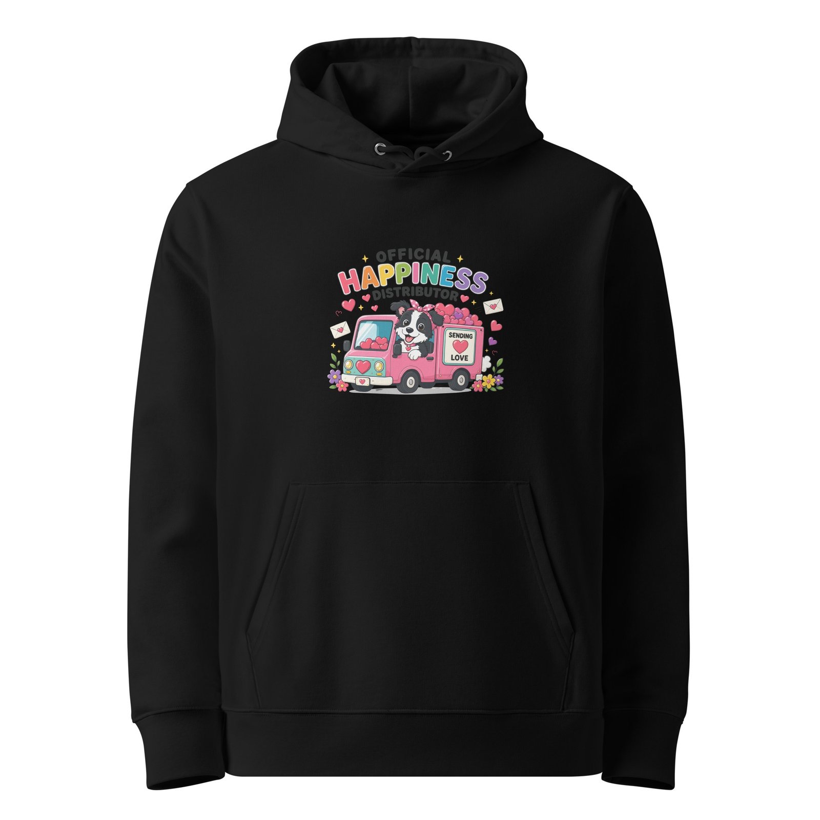 "Happiness Distributor" Super Premium Heavyweight Organic Hoodie - Image 2