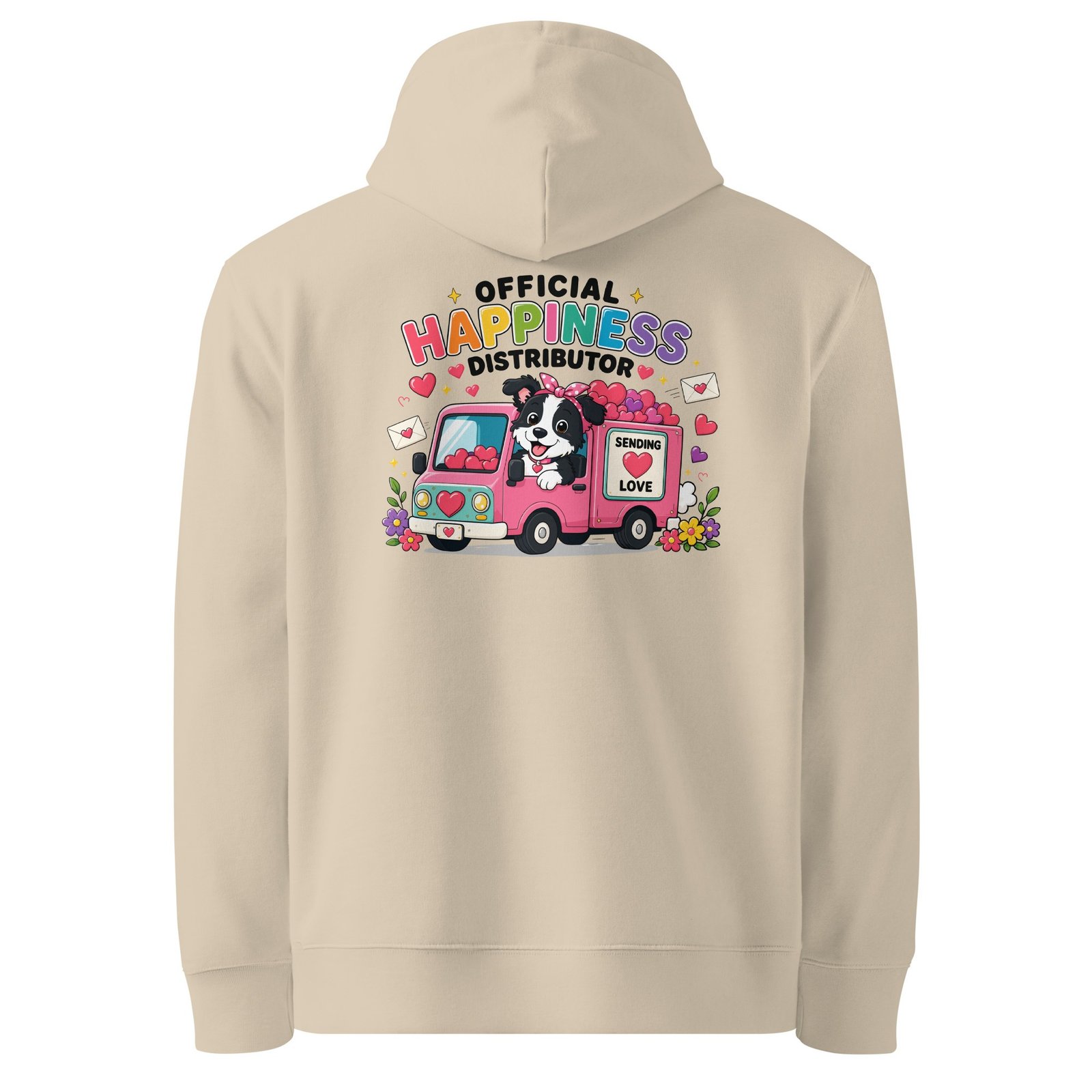 "Happiness Distributor" Super Premium Heavyweight Organic Hoodie - Image 7