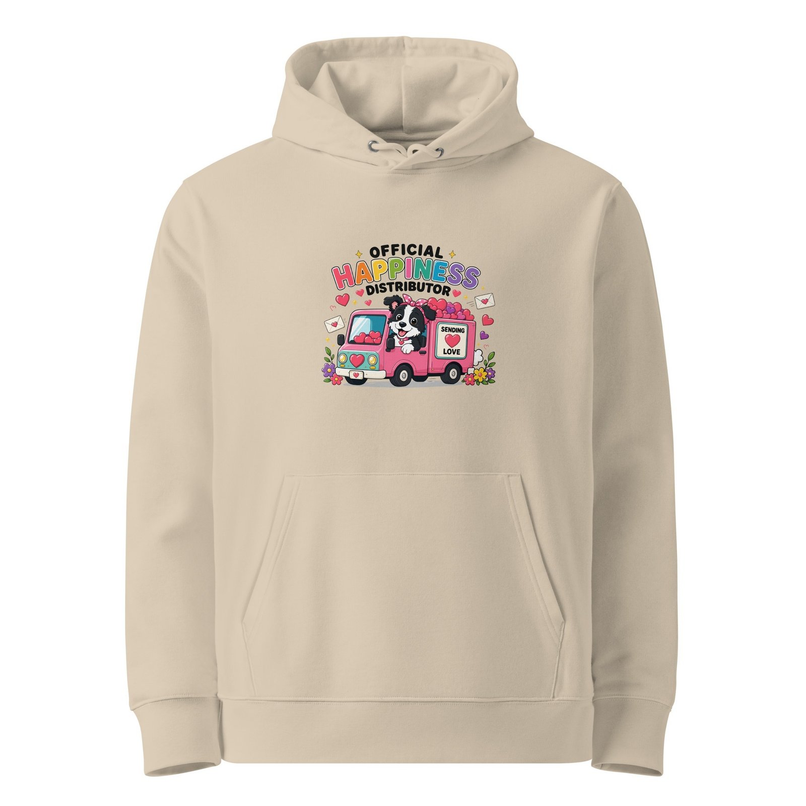 "Happiness Distributor" Super Premium Heavyweight Organic Hoodie - Image 6