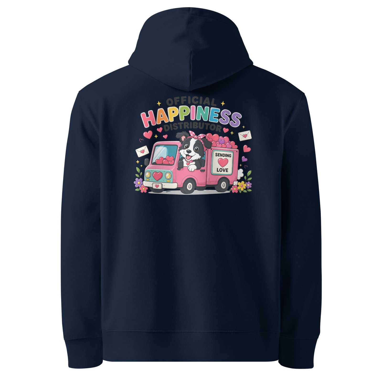 "Happiness Distributor" Super Premium Heavyweight Organic Hoodie - Image 5