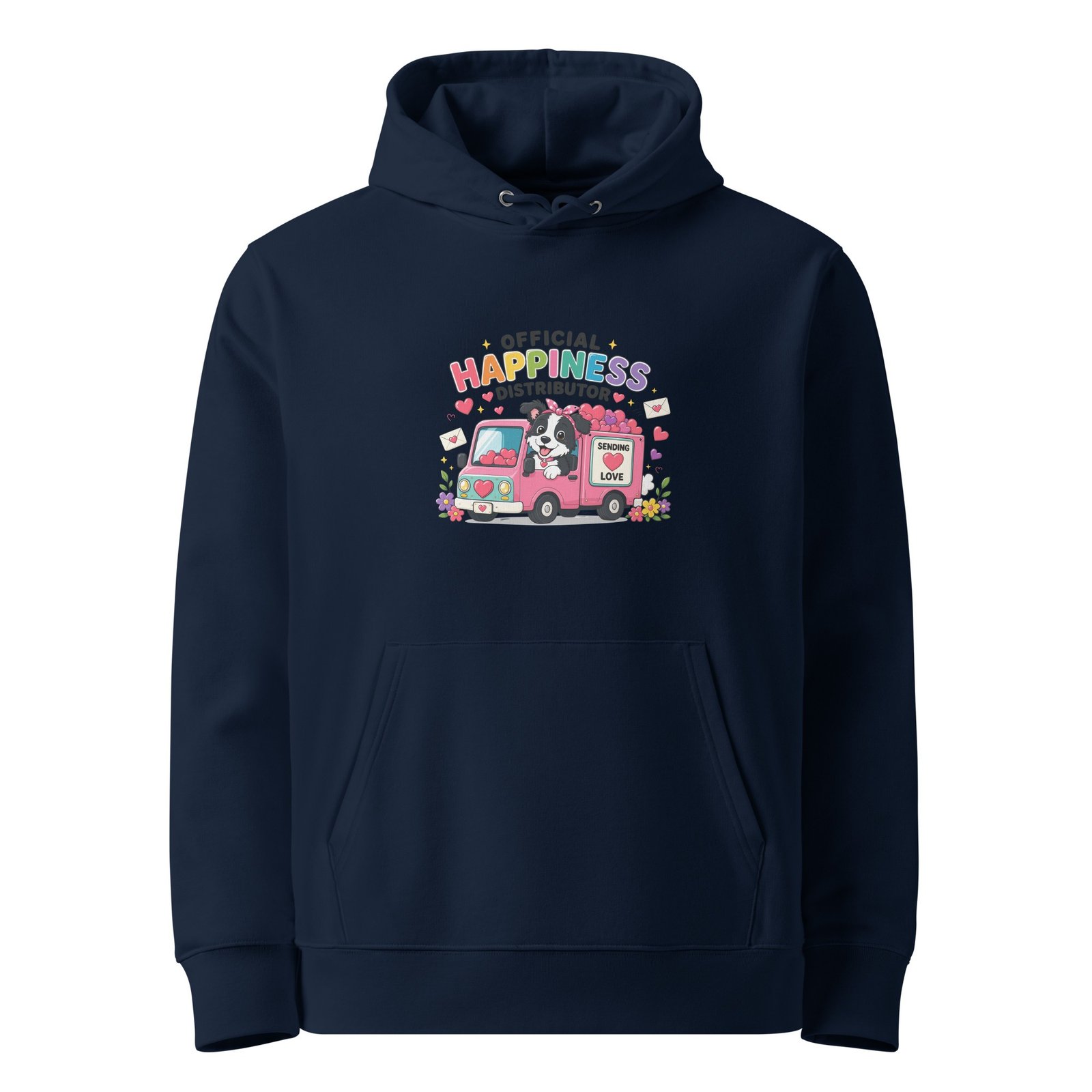 "Happiness Distributor" Super Premium Heavyweight Organic Hoodie - Image 4