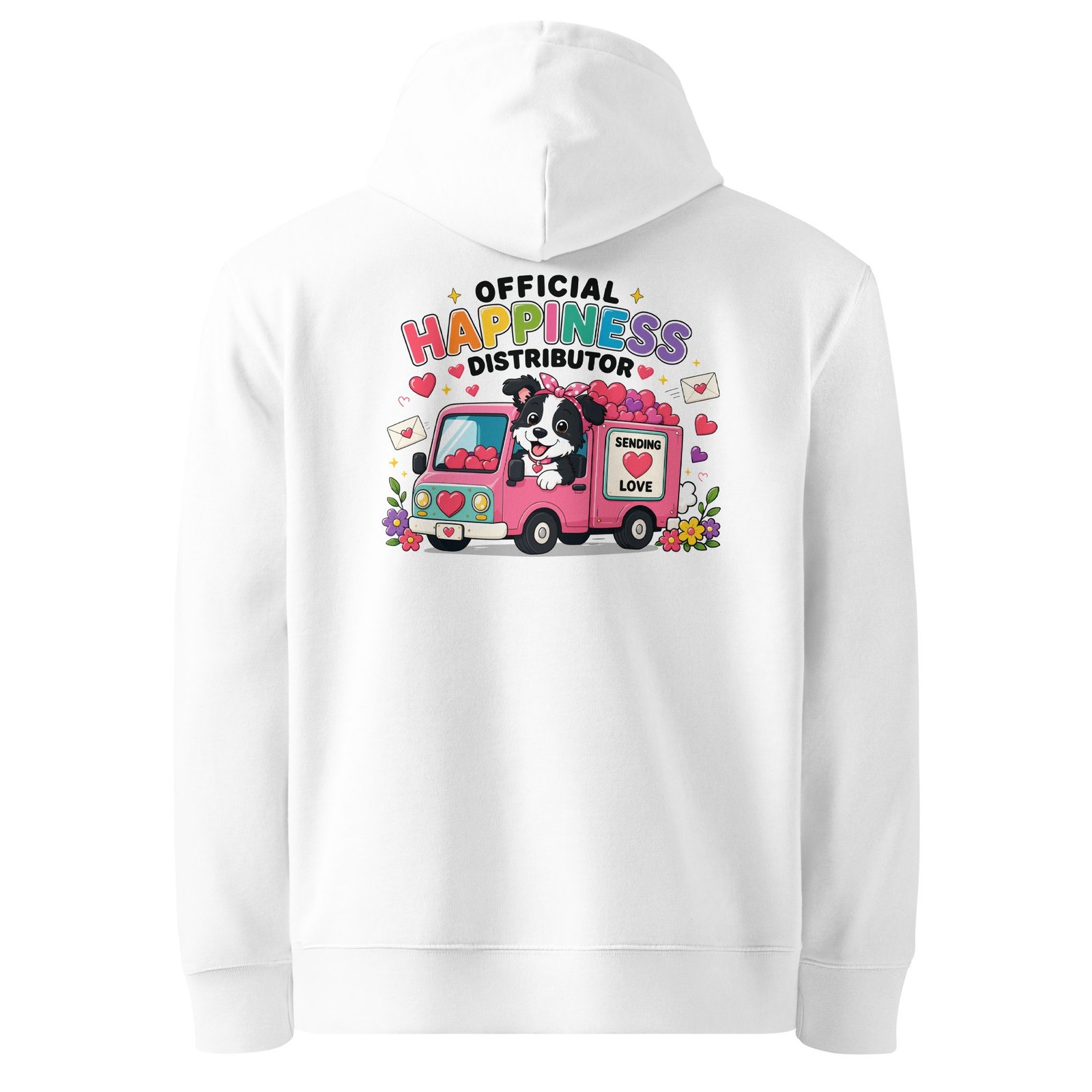 "Happiness Distributor" Super Premium Heavyweight Organic Hoodie - Image 8